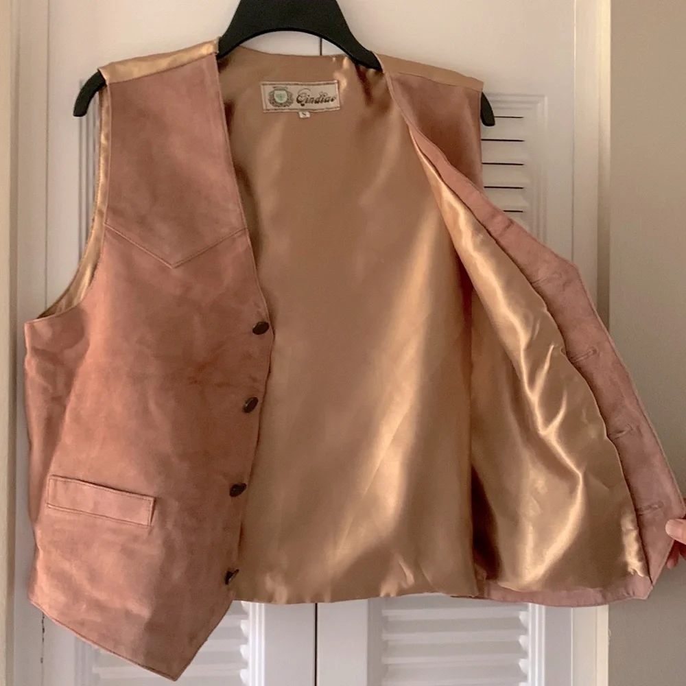 NEW Qindiao turn fur leather man vests. - Picture 4 of 6